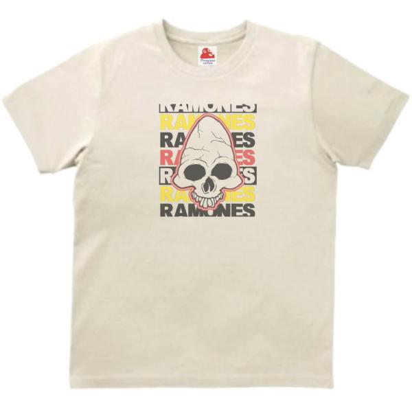 ラモーンズ Ramones　音楽Tシャツ ロックTシャツ バンドTシャツ　ライトベージュ