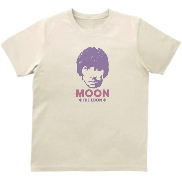 キース ムーン Keith Moon　音楽Tシャツ ロックTシャツ バンドTシャツ　ライトベージュ
