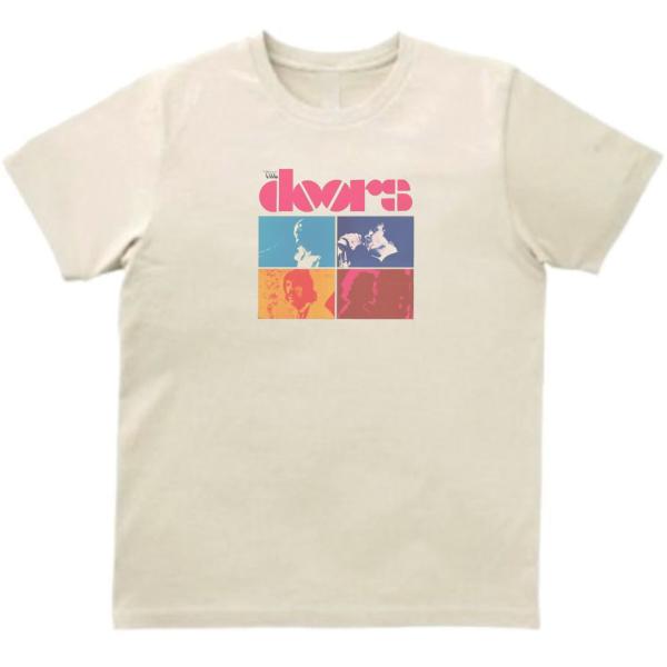ドアーズ The Doors　音楽Tシャツ ロックTシャツ バンドTシャツ　ライトベージュ