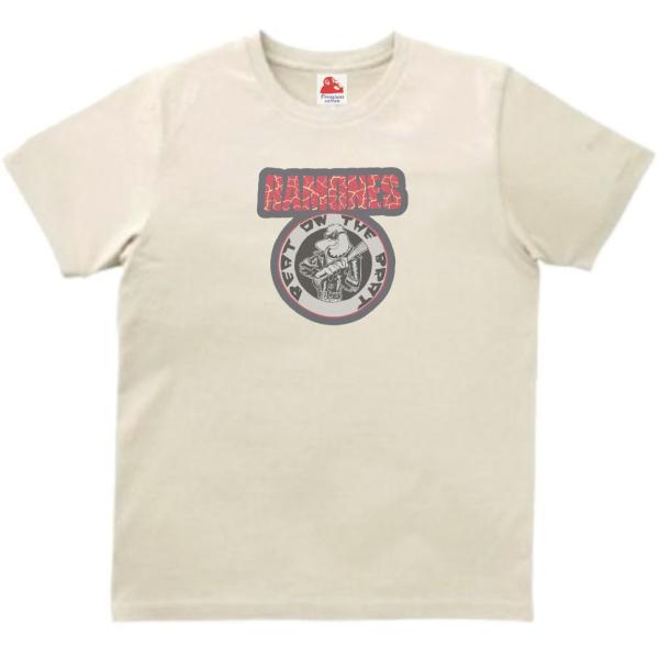 ラモーンズ  Ramones　音楽Tシャツ ロックTシャツ バンドTシャツ　ライトベージュ
