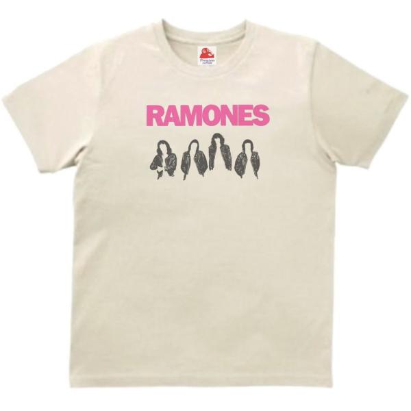 ラモーンズ  Ramones　音楽Tシャツ ロックTシャツ バンドTシャツ　ライトベージュ