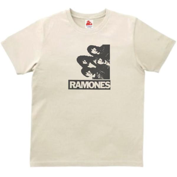 ラモーンズ  Ramones　音楽Tシャツ ロックTシャツ バンドTシャツ　ライトベージュ