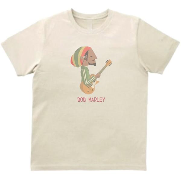 Bob Marley　ボブ マーリー　音楽Tシャツ ロックTシャツ バンドTシャツ　ライトベージュ