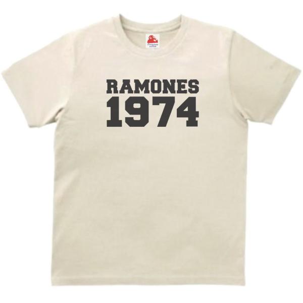 ラモーンズ　 Ramones　音楽Tシャツ ロックTシャツ バンドTシャツ　ライトベージュ