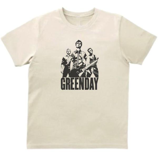 GREEN DAY グリーン デイ　音楽Tシャツ ロックTシャツ バンドTシャツ　ライトベージュ