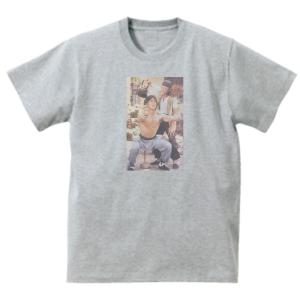 ジャッキーチェン　バンド シネマ ロック Tシャツ ハイクオリティヘビーウェイト 透けない 厚手 7.4オンス グレー