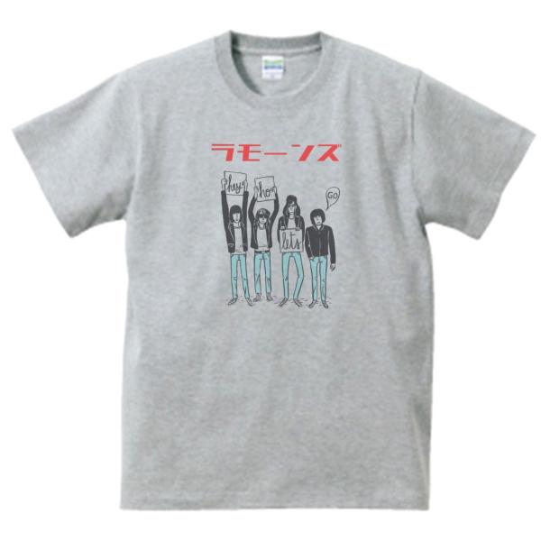 カタカナ　ラモーンズ　バンド シネマ ロック Tシャツ ハイクオリティヘビーウェイト 透けない 厚手...