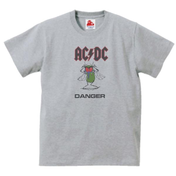 ACDC エーシー・ディーシー　音楽Tシャツ ロックTシャツ バンドTシャツ　グレー