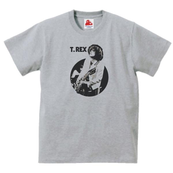 T・レックス T. Rex　音楽Tシャツ ロックTシャツ バンドTシャツ　グレー