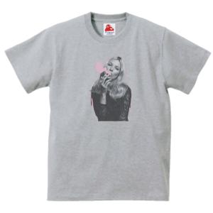 ケイト モス Kate Moss　音楽Tシャツ ロックTシャツ バンドTシャツ　グレー