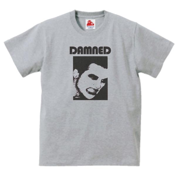 ダムド  The Damned　音楽Tシャツ ロックTシャツ バンドTシャツ　グレー