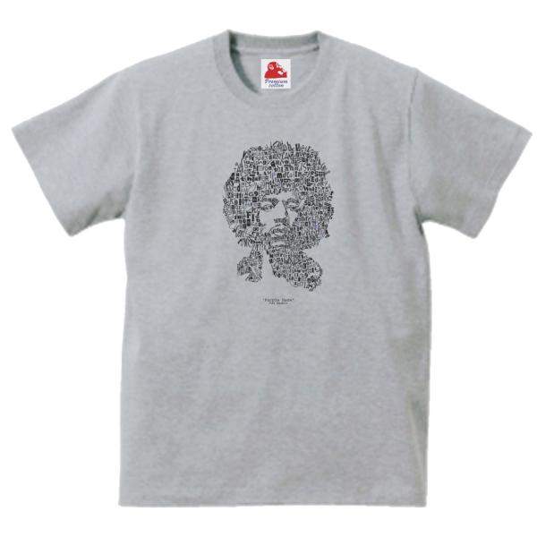 ジミ ヘンドリックス　Jimi Hendrix　音楽Tシャツ ロックTシャツ バンドTシャツ　グレー