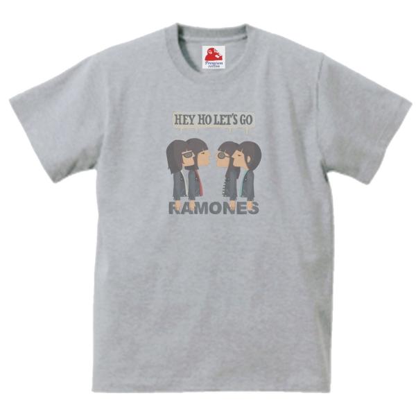 ラモーンズ  Ramones　音楽Tシャツ ロックTシャツ バンドTシャツ　グレー