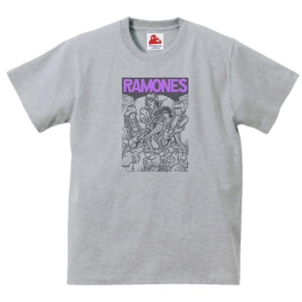 ラモーンズ Ramones　音楽Tシャツ ロックTシャツ バンドTシャツ　グレー