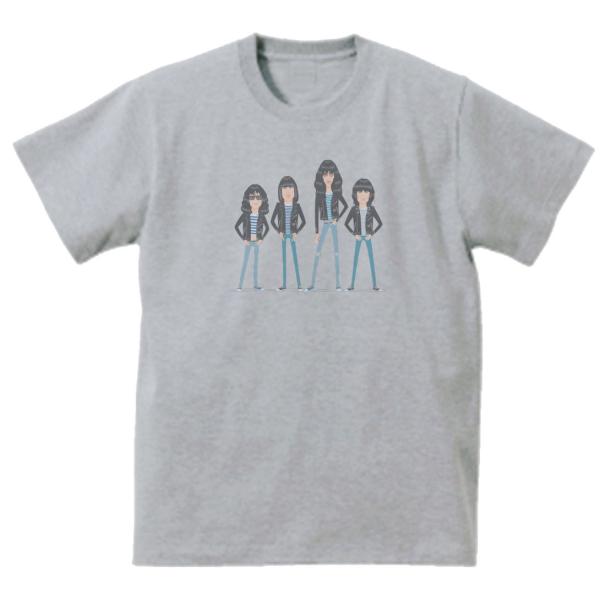 ラモーンズ Ramones　音楽Tシャツ ロックTシャツ バンドTシャツ　グレー
