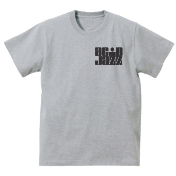 アシッドジャズ acid jazz　音楽Tシャツ ロックTシャツ バンドTシャツ　グレー