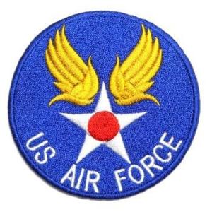 アイロンワッペン　ワッペン　アーミー・ポリスワッペン　刺繍ワッペン　US AIR FORCE　アイロンで貼れるワッペン