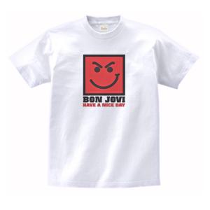 BON JOVI HAVE A NICE DAY　バンド　シネマ　ロック　Tシャツ　ハイクオリティヘビーウェイト　透けない 厚手 7.4オンス｜shinseitech