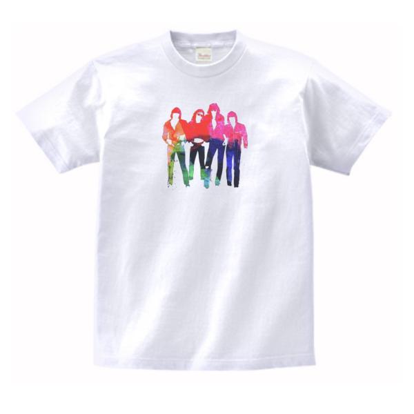 RAMONES ペイント風　バンド　シネマ　ロック　Tシャツ　ハイクオリティヘビーウェイト　透けない...