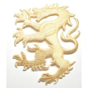 アイロンワッペン  ワッペン　変形型ワッペン　刺繍ワッペン　ワッペン　ドラゴン　龍　アイロンで貼れるワッペン｜shinseitech