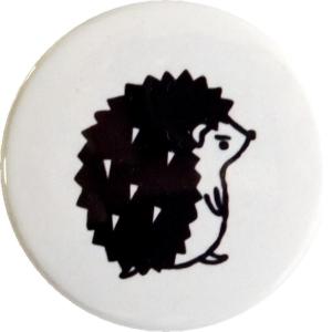 缶バッジ 動物 ハリネズミ 数字 3 38mm ピンバッジ : SHINSEITECH