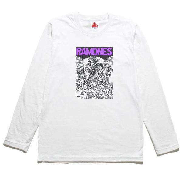 ラモーンズ Ramones　音楽Tシャツ ロックTシャツ バンドTシャツ 長袖Tシャツ ロングスリー...