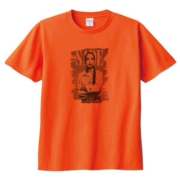 シャーデー Sade　音楽Tシャツ ロックTシャツ バンドTシャツ　オレンジ