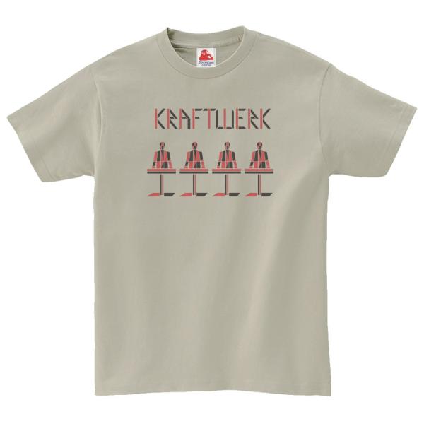 クラフトワーク Kraftwerk　音楽Tシャツ ロックTシャツ バンドTシャツ　シルバーグレー