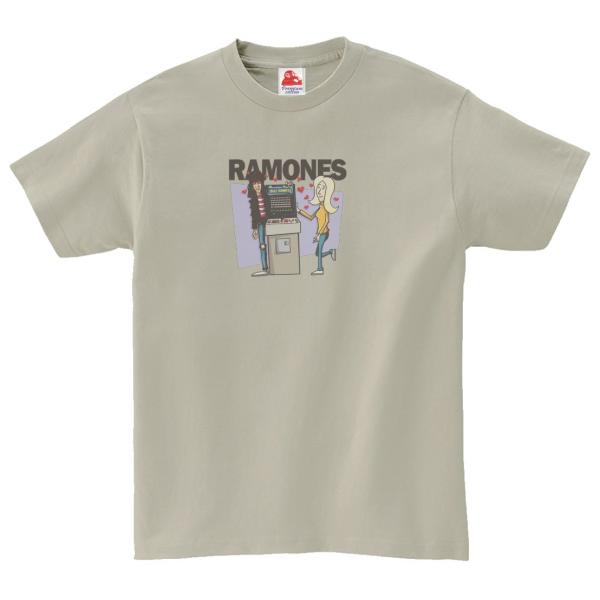 ラモーンズ  Ramones　音楽Tシャツ ロックTシャツ バンドTシャツ　シルバーグレー
