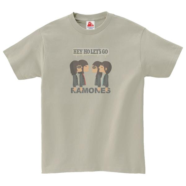 ラモーンズ  Ramones　音楽Tシャツ ロックTシャツ バンドTシャツ　シルバーグレー