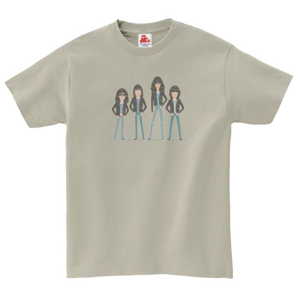 ラモーンズ Ramones　音楽Tシャツ ロックTシャツ バンドTシャツ　シルバーグレー