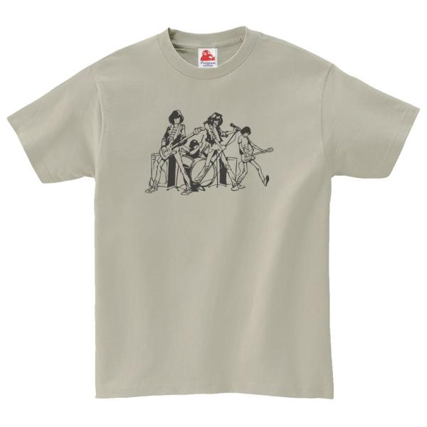 ラモーンズ Ramones　音楽Tシャツ ロックTシャツ バンドTシャツ　シルバーグレー