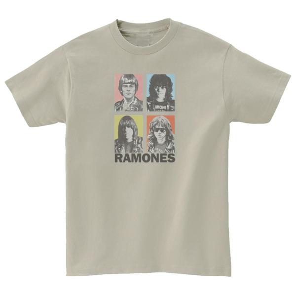 ラモーンズ RAMONES　音楽Tシャツ ロックTシャツ バンドTシャツ　シルバーグレー