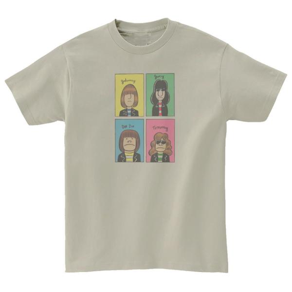 ラモーンズ Ramones　音楽Tシャツ ロックTシャツ バンドTシャツ　シルバーグレー