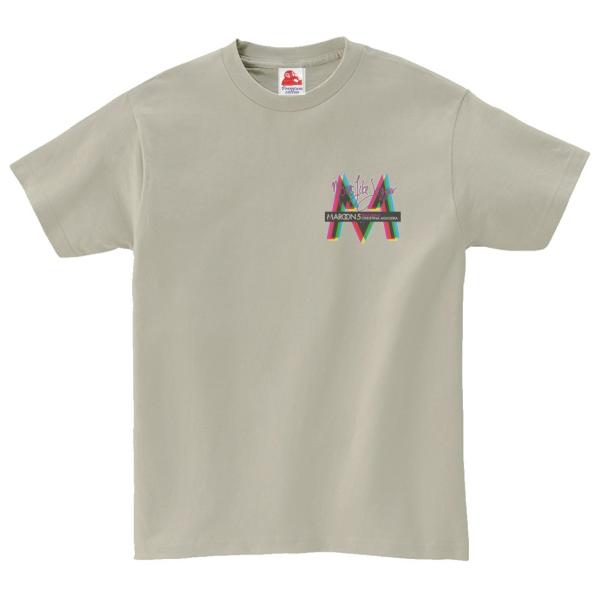 マルーン5 Maroon 5　音楽Tシャツ ロックTシャツ バンドTシャツ　シルバーグレー