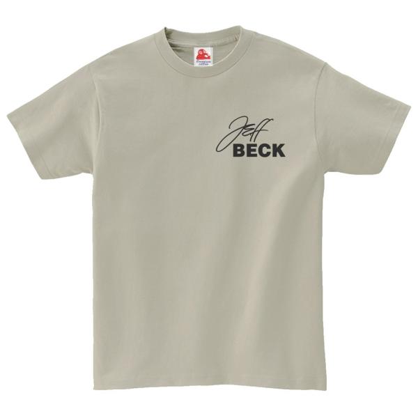ジェフ ベック JEFF BECK　音楽Tシャツ ロックTシャツ バンドTシャツ　シルバーグレー