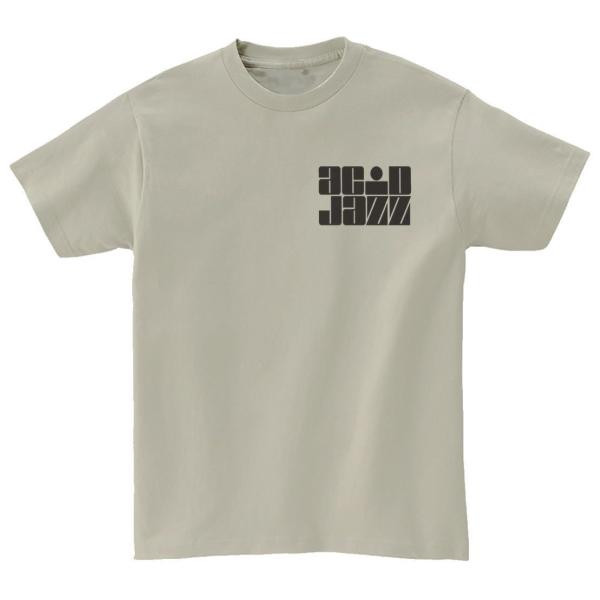アシッドジャズ acid jazz　音楽Tシャツ ロックTシャツ バンドTシャツ　シルバーグレー