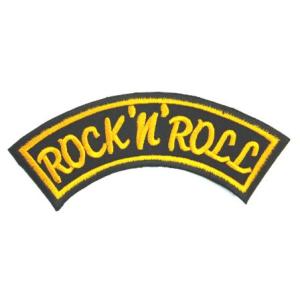 アイロンワッペン 　ロック　バンド　音楽（バンド）　ワッペン　刺繍ワッペン　ROCK'N'ROLL　アイロンで貼れるワッペン