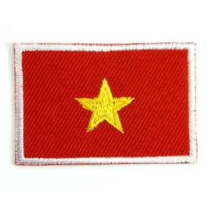 アイロンワッペン　ミニワッペン　ワッペン　刺繍ワッペン　国旗　ベトナム　アイロンで貼れるワッペン