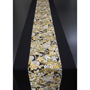 包装済み】箱入り 和文様 リバーシブル仕様 和風テーブルランナー 帯風