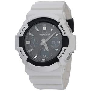 カシオ メンズ G-Shock 日本製クォーツ腕時計 樹脂ストラップ付き ホワイト 29