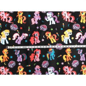 マイリトルポニー 黒 生地 145*90cm