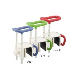 高さ調節付浴槽手すり　UST-130R / 536-616　レッド