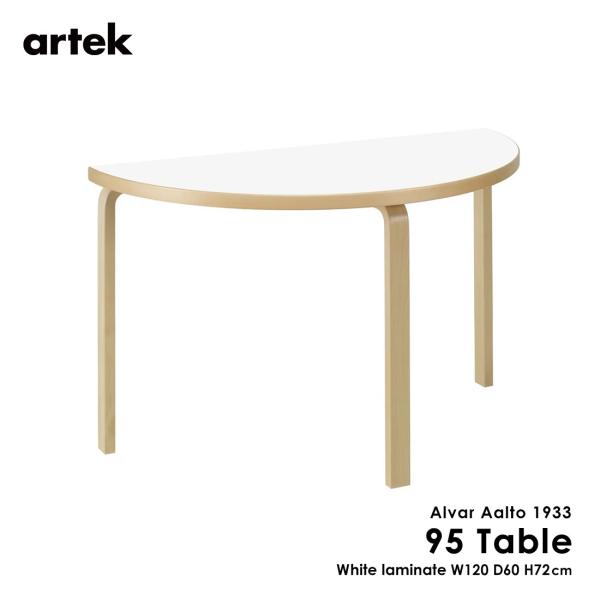 【ポストカードプレゼント】artek アルテック TABLE 95 ホワイトラミネート 120x60...