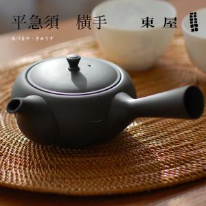 東屋 あづまや 平急須 横手 烏泥 うでい 茶漉し2タイプ並細 茶 湯呑 茶葉 ティーポット 茶器｜shinwashop