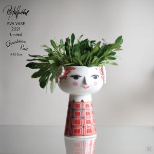 BJORN WIINBLAD/ビヨン・ヴィンブラッド/EVA VASE/2021 Limited/Xmas Red/H:15cm/フラワーベース｜shinwashop