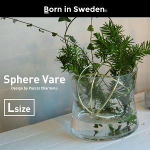 ●●Born in Sweden/ボーンインスウェーデン　SPHERE VASE Lサイズ 7340184 スフィアベース/シンプル/花器/ガラス/花瓶/北欧｜shinwashop