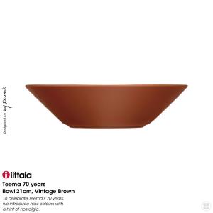 iittala/イッタラ/Teema/Vintage Brown/Kaj Franck/ティーマ/70周年/ボウル/21cm｜shinwashop