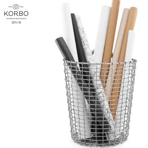KORBO コルボ BIN18 ワイヤーバスケット手織り スウェーデン 北欧 カゴ ステンレス  日本正規代理店品｜shinwashop