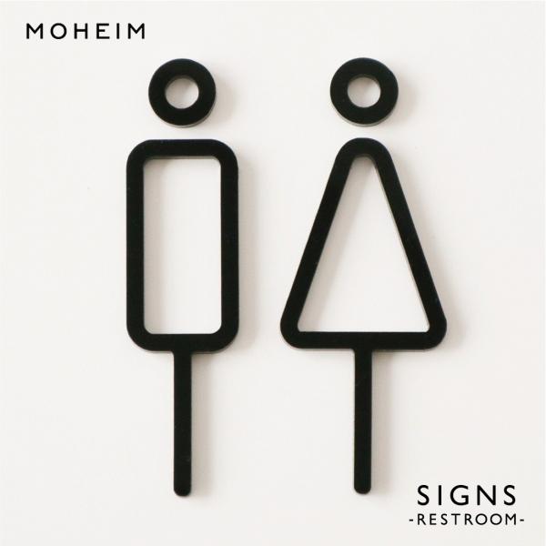 【moheim モヘイム】 SIGNS RESTROOM モヘイム レストルーム ピクトグラム トイ...